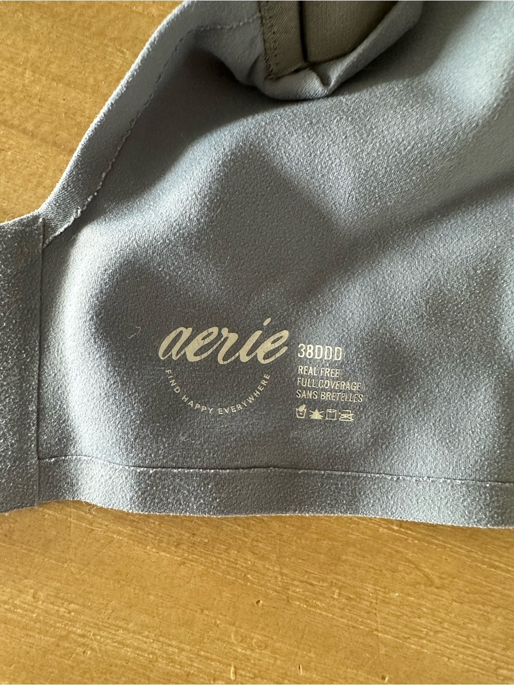 aerie Smooth Light Gray T-Shirt Bra - Molded Cups - Picture 3 of 4